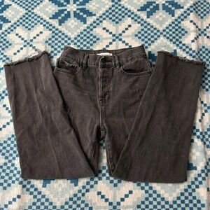 Pacsun Women’s Black Distressed High Rise Straight Jeans Size 24
